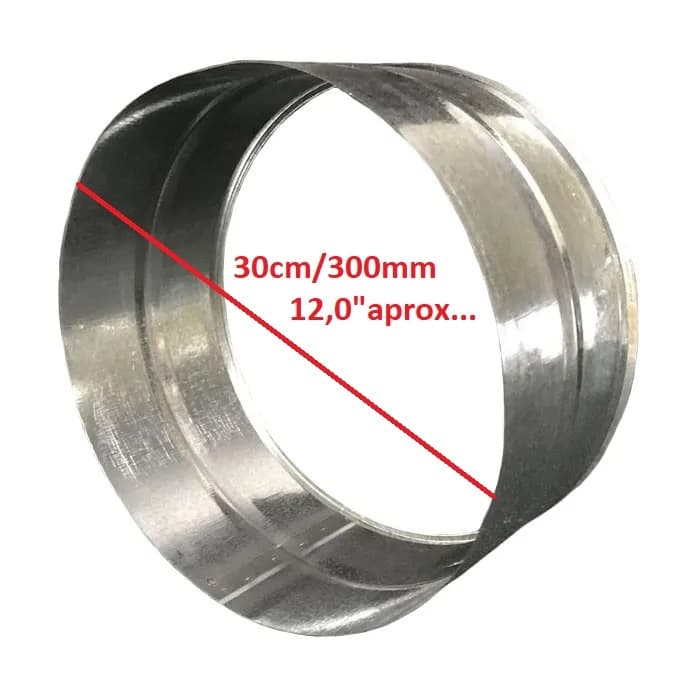 Colarinho para Emenda em Tubos Flexiveis 300X300MM - Flange Metal galvanizada para Duto Flexivel de 30x30cm - foto 1 de 2