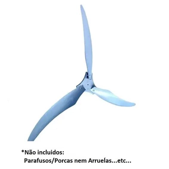 HÉLICE DE 100CM P/VENTILADOR DE 1-METRO GRANJTEC/GRANTEX - KIT C/4-ITENS 1-CUBO CENTRAL+3-PÁS FURO-16,0MM - CONJ DE HÉL VENTILADOR P/AVIÁRIO GRT