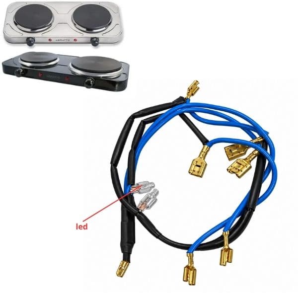 CHICOTE ELÉTRICO CABO LUZ 2-LED P/FOGAO ELETRICO VTS AGRATTO FM - C/RABICHO
