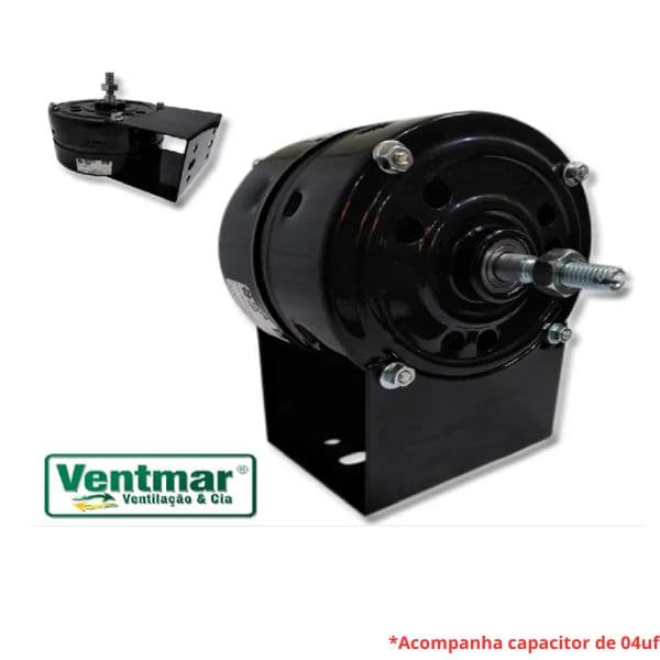 MOTOR P/CLIMATIZADOR AG EBONE 110V130-150W04,0UF FOG2 FOG3 LADO/DISCO PULVERIZANTE E-9,0MM 1/5CV 2P 3517-3617RPM VENT AIR-2948 - MUNDIAL BRYSA MIST-FA