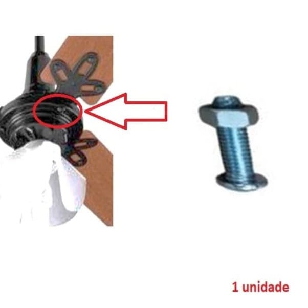PARAFUSO C/PORCA P/FIXAR GARRA X MOTOR VENTILADOR DE TETO ARGE LOREN SID - 01UN-KIT c/1-PARAF+01-PORCA 5/16" 7,94MM - MOTOR DE 1-FURO P/FIXAR GARRA