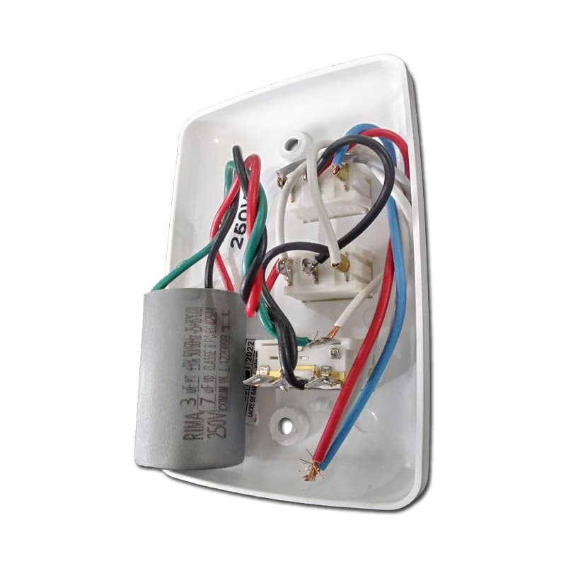 CHAVE P/VENTILADOR DE TETO 3-VEL CAP-10,0 3,0+7,0UF 1-TECLA LUZ - VENTI-DELTA 110V ORIGINAL DELTA LIGHT-10UF ARGE LUNIK EFYX LOREN SID RIOPRELUSTRES.. - foto 1 de 2