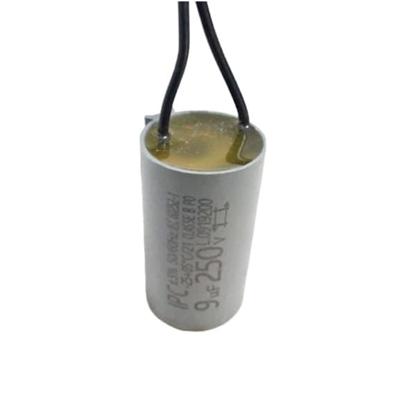 CAPACITOR 009,0UF 2FIOS RD 250VAC - P/VENTILADOR DE TETO ALISEU SMART 110V / PARA VENTILADOR SPIRIT 110V - foto 1 de 2