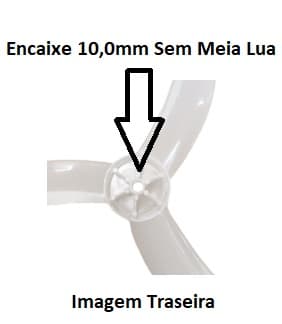 HELICE DE 50CM P/VENTILADOR TRON 3PAS COR BRANCA MODELO SLIM ATUAL - PONTA REDONDA EIXO 10,0MM C/TRAVA TRASEIRA *FIXADA SOB/PRESSAO - foto 1 de 3