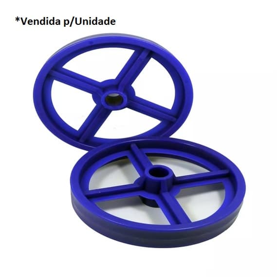 RODA RODIZIO P/ESCADA EXTENSIVA REAL ESCADAS - RODA PLÁSTICA AZUL EXTENSIVEL - foto 1 de 1