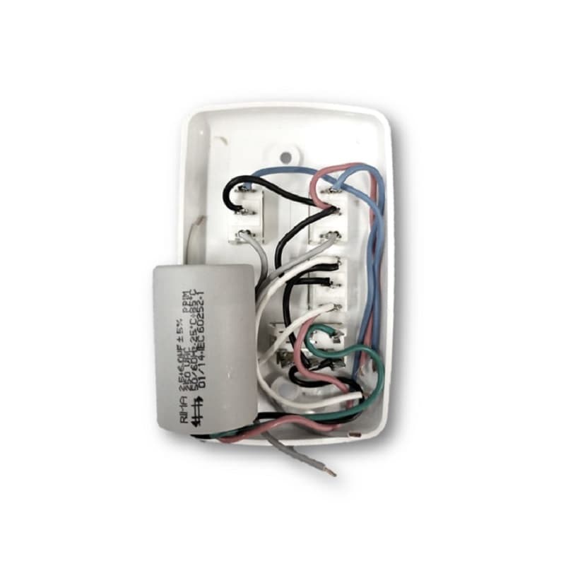 CHAVE P/VENTILADOR DE TETO R2LUZ 3VEL C/CAP.08,0UF 3,0+5,0MF C/REVERSĂO + 2-TECLAS LUZ - P/VENTI-DELTA NEW LIGHT AIR DESIGN LATINA, E OUTROS - foto 1 de 2
