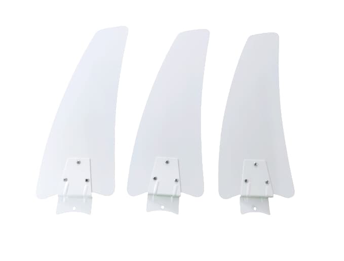 PA HELICE P/VENTILADOR DE TETO PRIMAVERA EVOLUTION DELTA SUBLIME - KIT C/03PAS MDF BRANCAS/3-SUPORTES DE PAS C/PARAFUSOS C/PORCAS - foto 1 de 5
