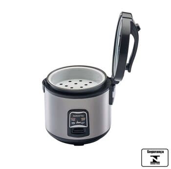 PANELA ELETRICA ARROZ E LEGUMES INOX PAI06X 110VOLTS 700WATTS - VISOR DE VIDRO AGRATTO PAI6X - FAZ ATE 06 XICARAS