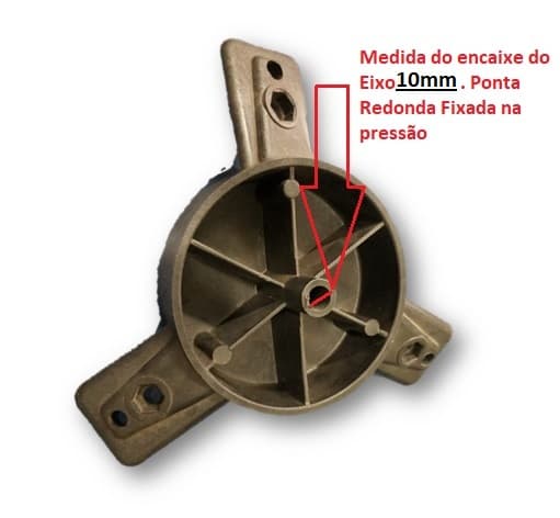 CENTRO DE HELICE DO VENTILADOR TRON 50/60CM COR PRETA - ENCAIXE 10,0MM PARA VENTILADOR DE PAREDE, COLUNA/PEDESTAL OU MESA - foto 1 de 2