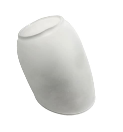 GLOBO TULIPA DE VIDRO VERONA PATA DIAGONAL FOSCA - P/LUMINÁRIA VENTILADOR DE TETO - ENC.INTERNO 04,00CM / EXTERNO 05,10CM * VENDIDA P/UNIDADE - foto 1 de 3