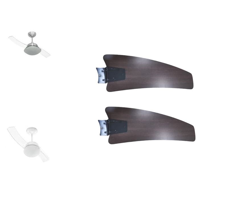 PÁ HÉLICE P/VENTILADOR DE TETO PRIMAVERA EVOLUTION DELTA SUBLIME - KIT C/02 PAS MDF BOEING COR TABACO C/SUPORTES/ PARAFUSOS E/PORCAS - JOGO C/2PÁS - foto 1 de 3