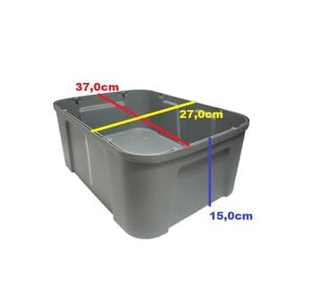 RESERVATÓRIO DE ÁGUA 008LT P/CLIMATIZADOR VENTISOL CLIN8 - TANQUE DE ÁGUA CLIN 8L CINZA