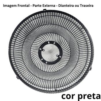 GRADE P/VENTILADOR 50CM VENTI-DELTA NEW LIGHT PLASTICA PRETA COL/MESA/PAREDE - DIANTEIRA OU TRASEIRA -*VENDIDA P/UNIDADE - SERVE P/ARGE STYLO TWISTER+