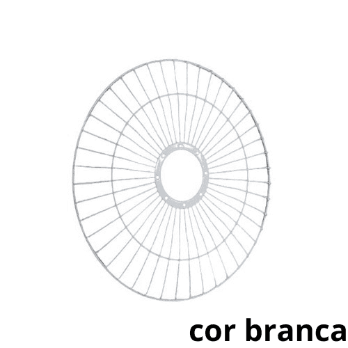 GRADE P/VENTILADOR 50CM LOREN SID METAL BRANCA 01UN COL/MESA/PAREDE -*VENDIDA P/UNIDADE- SERVE P/ARGE STYLO TWISTER+PEDIR 02UN - foto 1 de 3