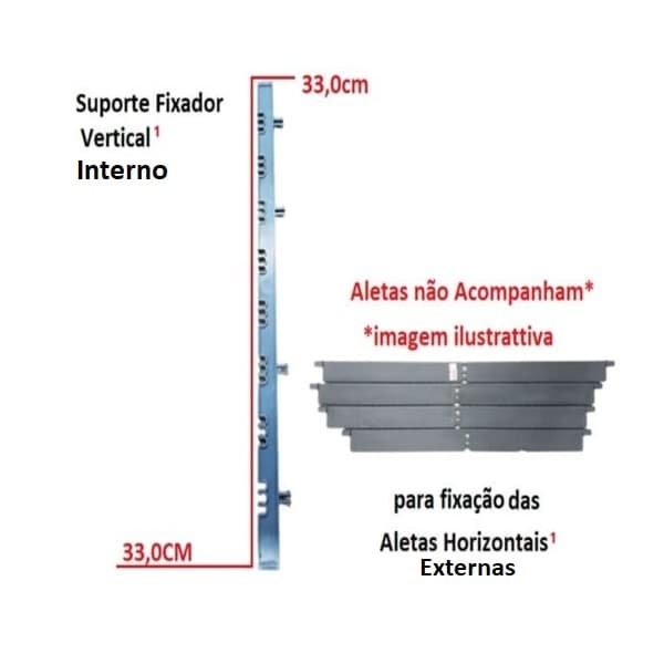 FIXADOR INTERNO VERTICAL TRAVA DAS ALETAS HORIZONTAIS FRONTAIS CLIMATIZADOR CLI45LT CLI70LT CLI100LT PRO PRO² - *VENDIDO P/UNIDADE - foto 1 de 2
