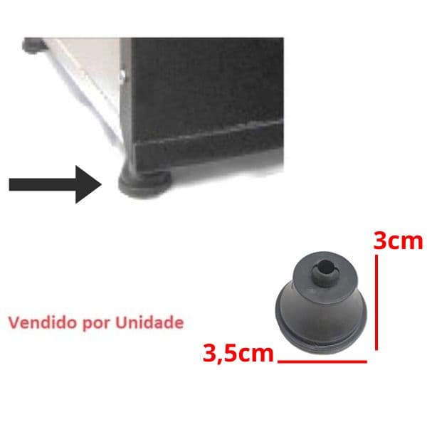 Pé BASE BATOQUE APOIO DE BORRACHA DO ASSADOR ARKE AGR VITTA - * VENDIDA P/UNIDADE - BATOQUE PLáSTICO DA CHURRASQUEIRA GIRATóRIA ARKE 3584 - foto 1 de 3