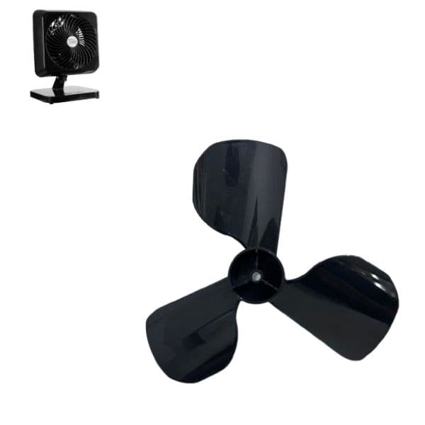 HELICE DE 26CM P/VENTILADOR VENTI-DELTA TURBI 40CM 3PAS PRETO - E08,0MM PML - C/PORCA N/PONTA