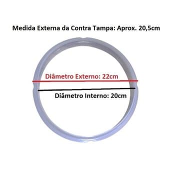 ANEL BORRACHA DE VEDAÇĂO DA TAMPA PANELA DE PRESSAO ELÉTRICA ELETRONICA VENTISOL AGRATTO - PE-01 PE-02 PED-01 PED-02 - 01-UNIDADE