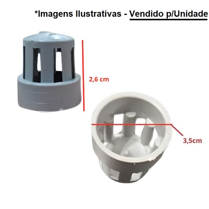 DRENO DO TANQUE SUPERIOR CLIMATIZADOR VENTISOL CLIN8LT CLIN16LT CLIN35LT CLIN60LT CLIN80LT - CASTELINHO TORRINHA CINZA/PRETO - foto 1 de 3