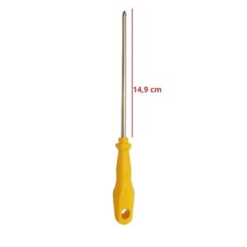 CHAVE PHILLIPS 125MM 3/16X6 6MM CABO AMARELO - DISMA/TRAMONTINA