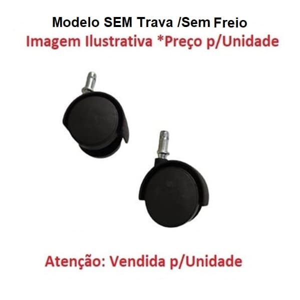 RODA RODIZIO P/CLIMATIZADOR VENTISOL 20LT NOBILLE CLM20 - *VENDIDA P/UNIDADE* - MODELO SEM TRAVA/SEM FREIO - RODINHA NOBILLE 20LITROS - foto 1 de 2