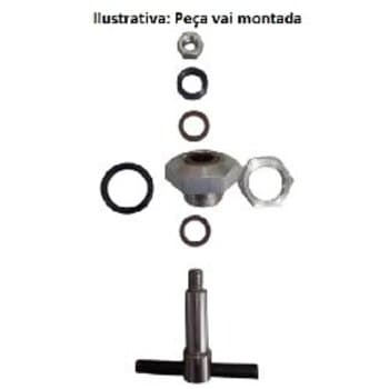 Arraste Mancal da Base do Copo P/Liquidificador JL Colombo BR-Baixa Rotação LIQ.06LT a 30LT Superior/Copo Montado + SEM LÂMINAS