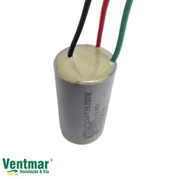 CAPACITOR 004,0UF 3FIOS 4,5+9,5MF RD 250VAC - P/CONTROLE REMOTO DO VENTILADOR DE TETO ALISEU TERRAL-110V