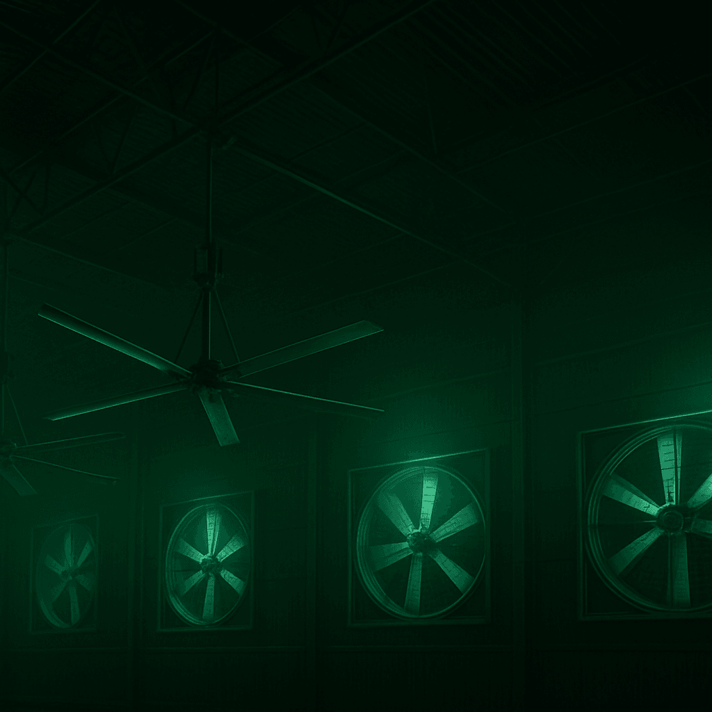 Ventilação industrial com suporte especializado
